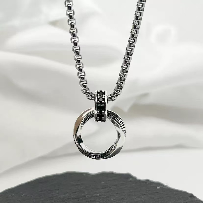 925 Sterling Silver Chain Necklace Men - 新しい 925 スターリングシルバーネックレスヴィンテージチェーン男性女性ファッション鎖骨チェーンネックレスウェディングパーティージュエリーギフト