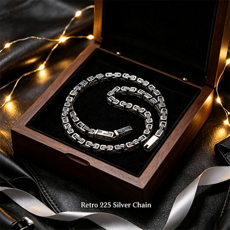 OUYADI 925スターリングシルバー レトロタイシルバー - 925 Sterling Silver Chain Necklace Men のレビューと価格