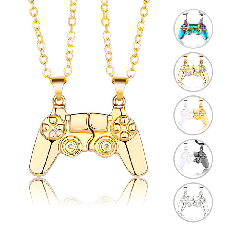 マッチング磁気ゲームコントローラーネックレスブレスレットセッ - Magnetic Couple Matching Necklaces のレビューと価格