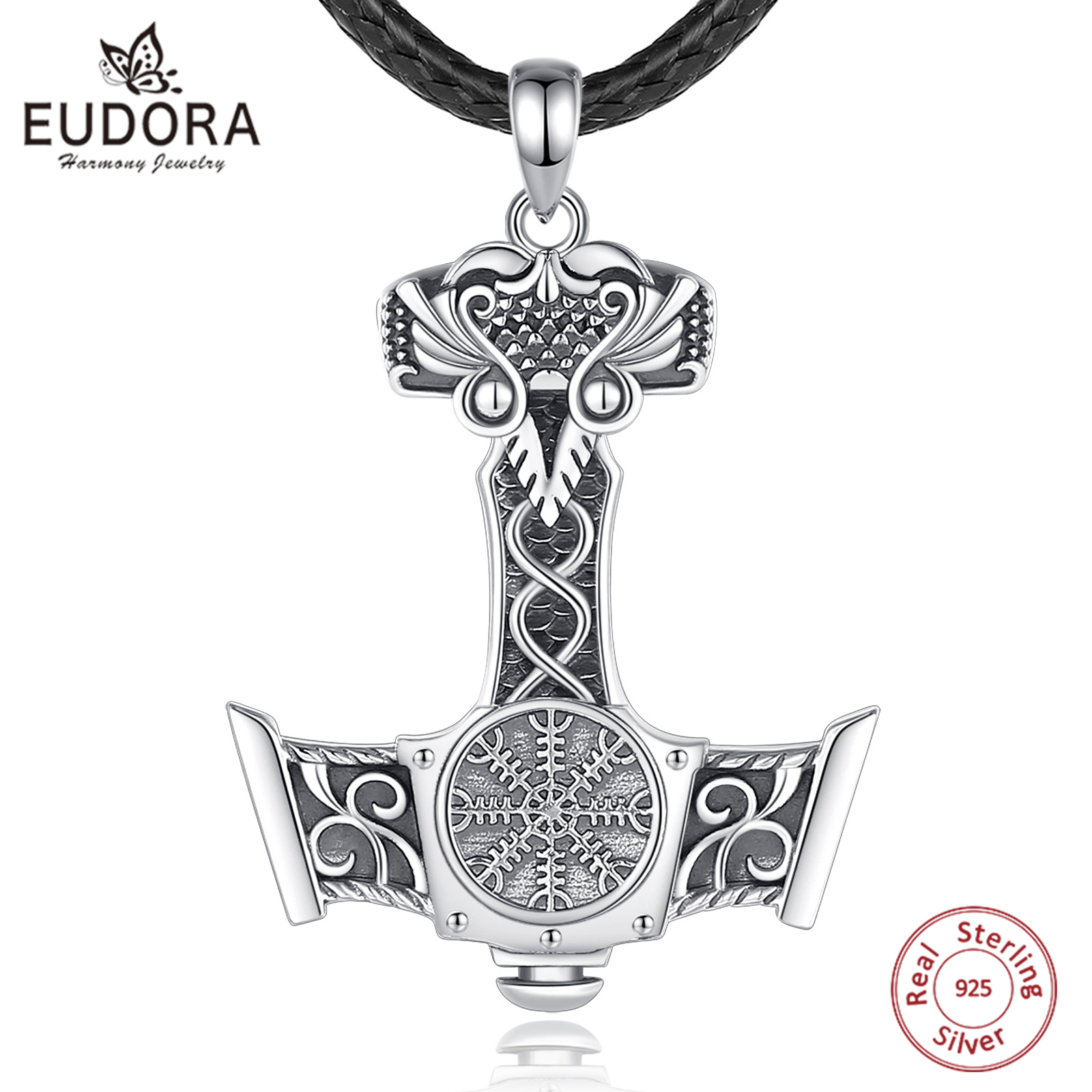 Eudora 925 スターリングシルバー北欧バイキングトー - 925 Sterling Silver Chain Necklace Men のレビューと価格
