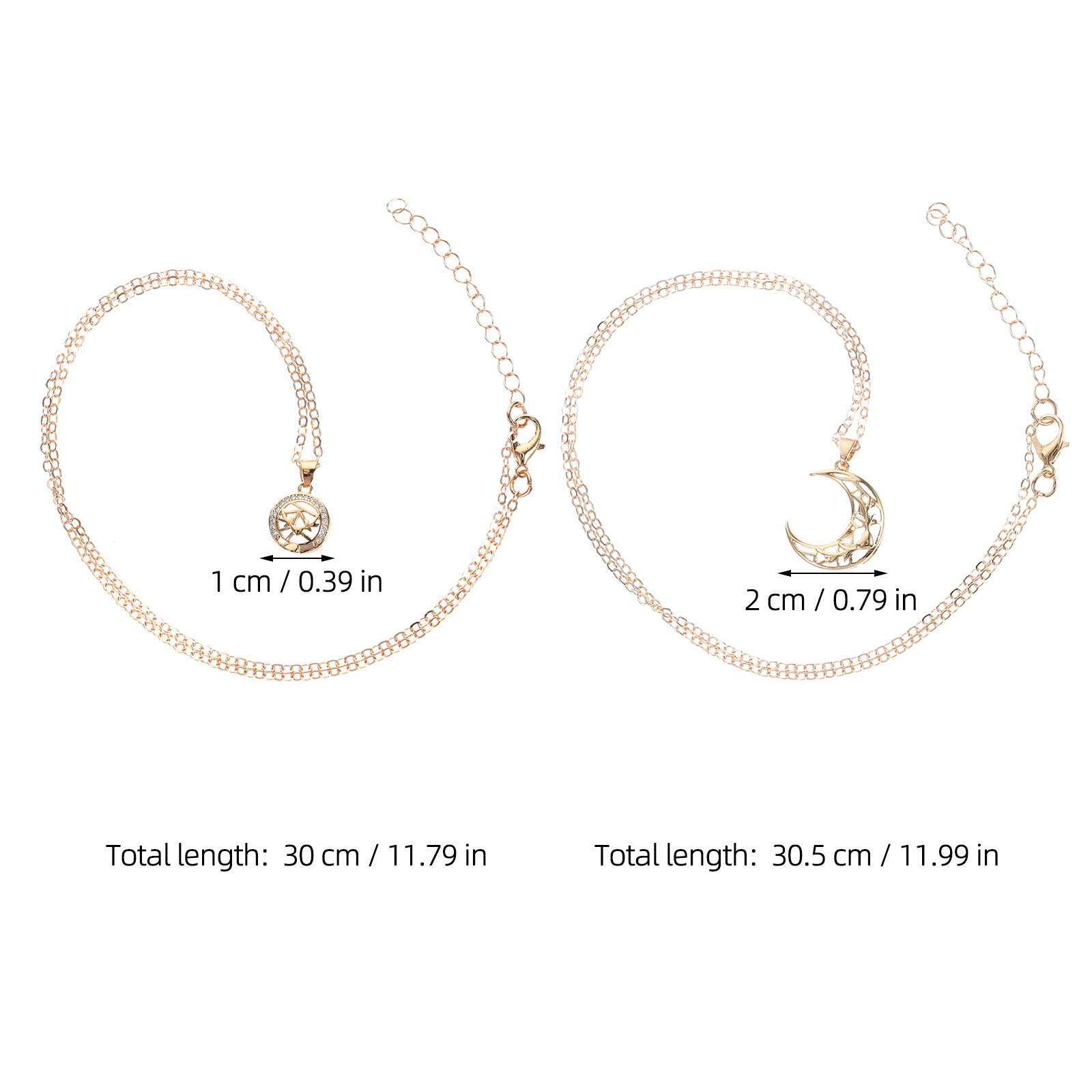 カップル向けの太陽と月のネックレスセット。磁石で留める留め具 - Magnetic Couple Matching Necklaces のレビューと価格