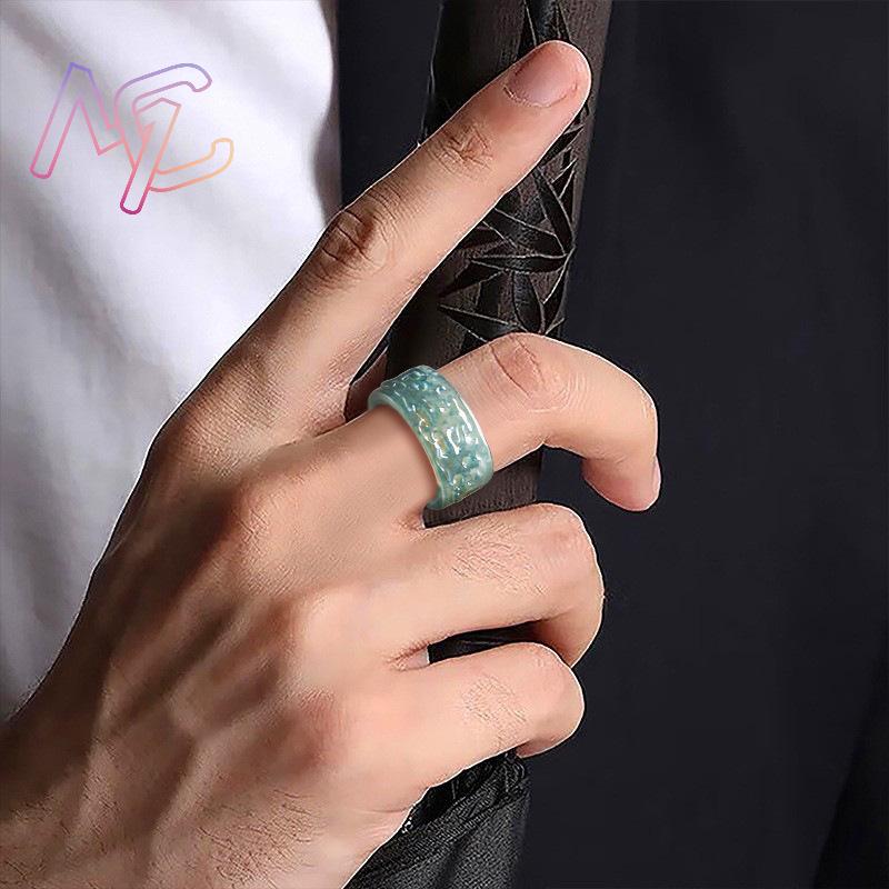 ミャンマー翡翠タオティーリングファッションアクセサリー宝石エ - Rings のレビューと価格