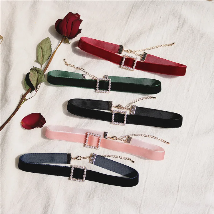 女性と女の子のための真珠のベルベットネックレス,ヴィンテージ - Pearl Choker Necklace Vintage のレビューと価格