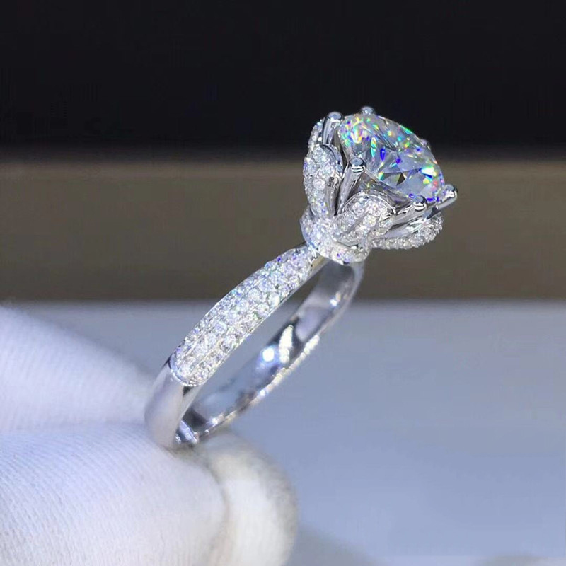 モルガナイトリング VVS1 グレード ラボグロウンダイヤモ - Moissanite Engagement Ring 1 Carat のレビューと価格