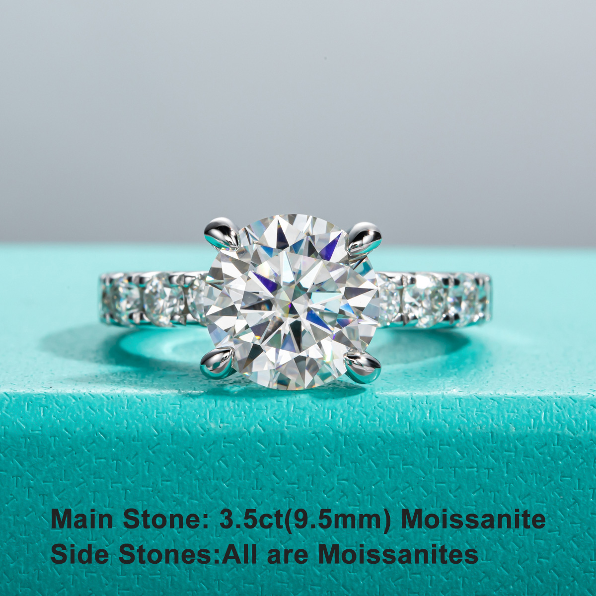 AnuJewel 4.3cttw D カラー モアッサナイト - Moissanite Engagement Ring 1 Carat のレビューと価格
