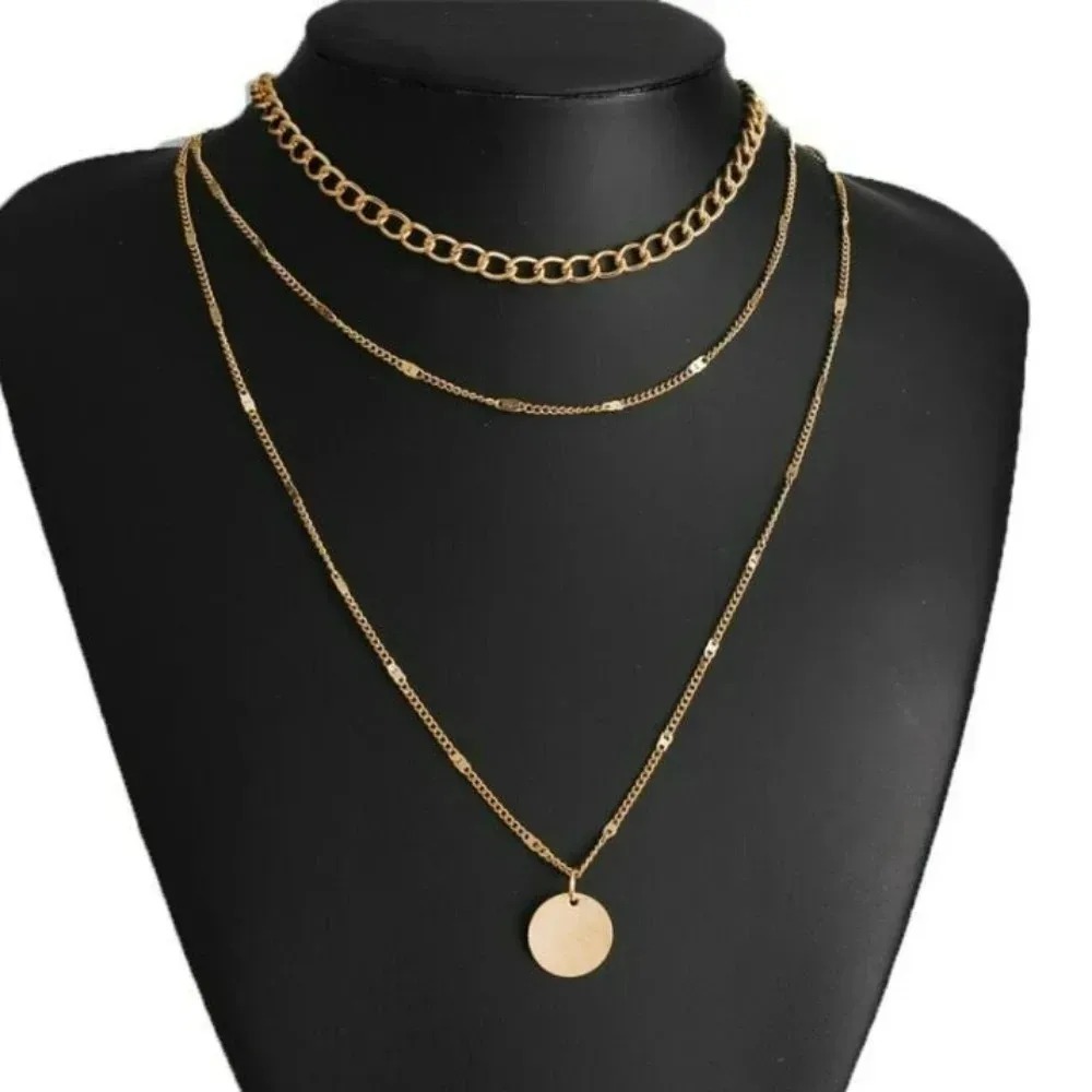 美的ファッションレトロヴィンテージレイヤードペンダントネック - Layered Pendant Necklace Aesthetic のレビューと価格