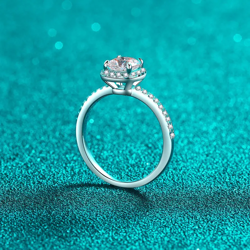 S925 スターリングシルバー モアサナイト リング 女性用 - Moissanite Engagement Ring 1 Carat のレビューと価格