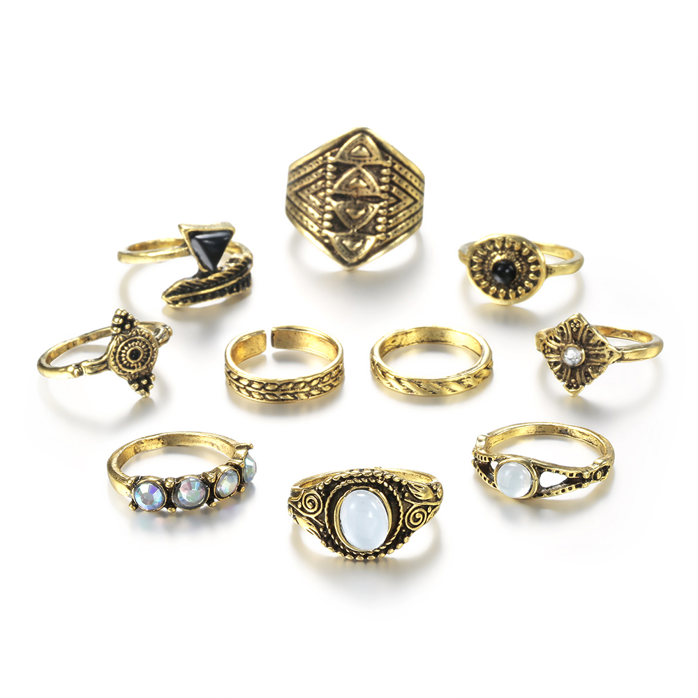Meyfflin-女性のためのヴィンテージゴールドフィンガー - Vintage Punk Knuckle Rings Set のレビューと価格
