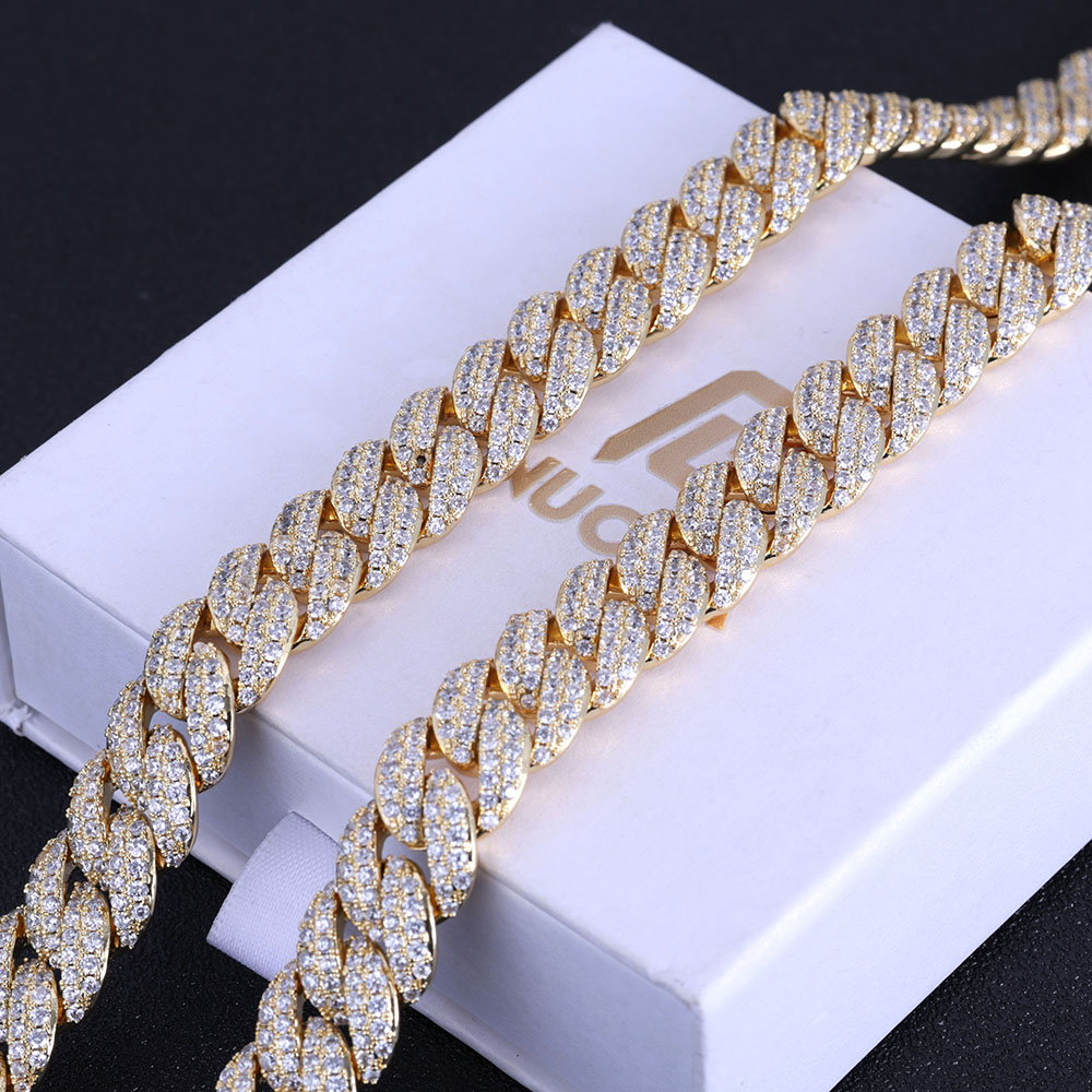 ESKEEM 新スタイル 13 ミリメートルアイスアウトキュ - Cuban Link Chain 12Mm のレビューと価格