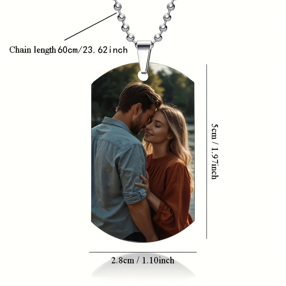 カスタムパーソナライズメンズペンダントネックレス、両面カスタ - Custom Name Necklace Stainless Steel のレビューと価格