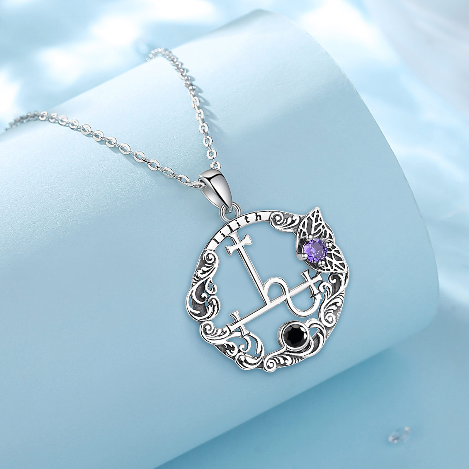 Eudora 925 スターリングシルバーリリス印章ネックレ - 925 Sterling Silver Chain Necklace Men のレビューと価格